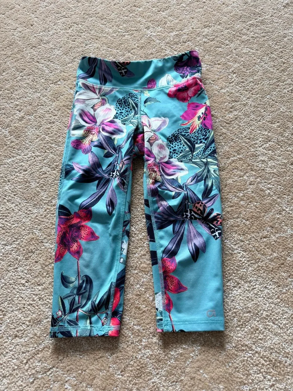GapFit Kids Tropical Floral Athletic Leggings Size S 6-7